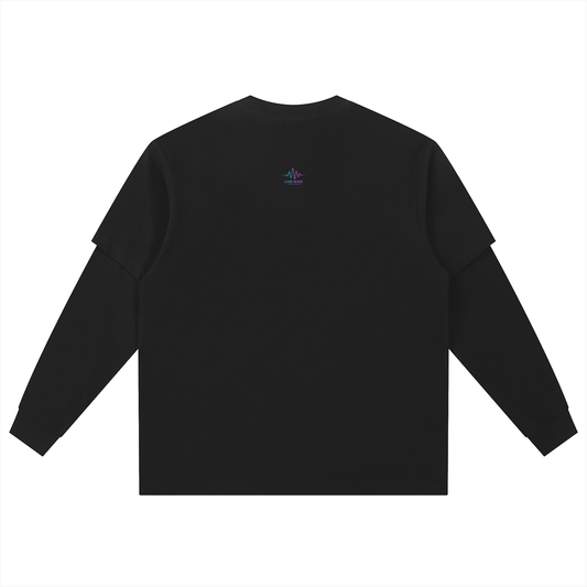 Layered Long Sleeve Oversized Tee